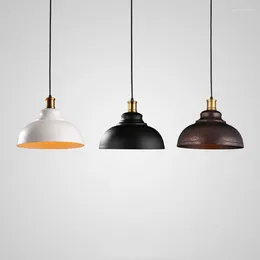 Lampes suspendues Simple lustre moderne style américain rétro tête unique bureau nordique couleur restaurant bar boutique pot couverture abat-jour lampe