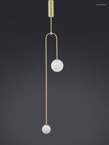 Lampes suspendues Simple moderne salon minimaliste lampe de chevet artistique créatif personnalisé chambre lustre