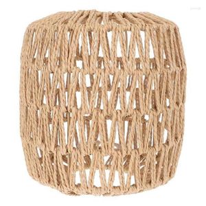 Hanglampen gesimuleerde rattan lamp deksel handgemaakte geweven kroonluchter vintage lampenkap thuis decor hangende slaapkamer