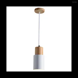 Lampes suspendues Petit lustre cylindrique Macaron Shade Nordic Plafonnier Blanc (sans ampoule)