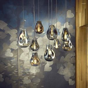L￡mparas colgantes jab￳n m￺ltiples l￡mparas de l￡mpara de l￡mpara de estilo industrial restaurante de burbujas de burbujas nordic art deco cafeter￭a isla de cocina