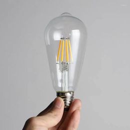 Lampes suspendues ST64 A60 C35 Bubble Retro LED Edison E27 Ampoule à incandescence en verre AC220V AC110V4 Watts 6 8 12 16