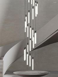 Hanglampen trap kroonluiers verlichting voor de woonkamer zal plafondimitatie porselein glazen hangende lamp moderne led -glans