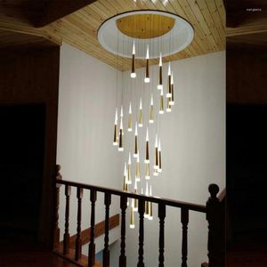 Lampes suspendues Éclairage suspendu d'escalier LED pour luminaires de cuisine Cordon de lampe d'escalier