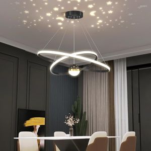 Hanger lampen studie project led silica gel licht restaurant ronde ster eetkamer kantoor verlichting home deco