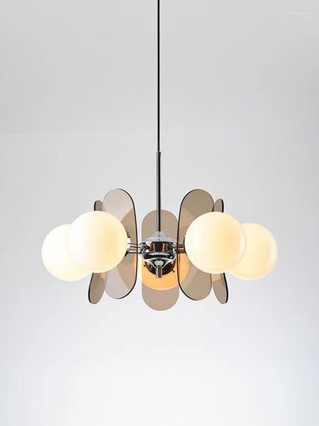 Lampes suspendues Style Bauhaus Rétro Salle À Manger Lampe Chinois Ancienne Table Designer Magic Bean Orange Étude