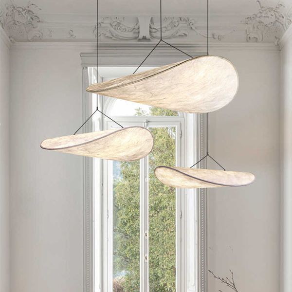 Lampes suspendues Tense Suspension Lampe Suspension Nordic Vertigo led suspension en soie Pour Salon Chambre Maison éclairage de meubles minimaliste G230524