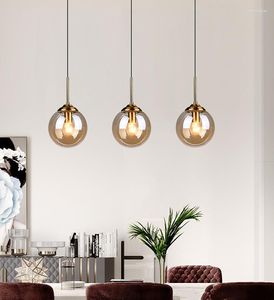 Lámparas colgantes Bola de cristal vintage Pantalla de estilo industrial con longitud de cable ajustable para cocina Isla Comedor