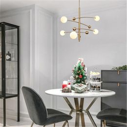 Lámparas colgantes Vintage Led Hierro Cristal Candelabros Techo Araña Decoraciones navideñas para el hogar Deco