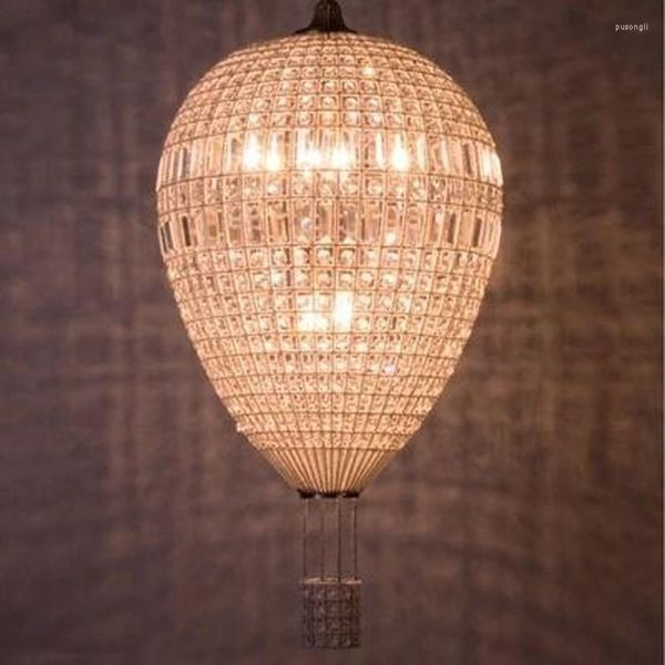 Lampes suspendues Vintage Light Moderne K9 Cristal Luminaires Lamparas Colgantes Para Comedor Air Balloon Design