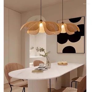 Hanglampen Wabi Sabi Designer Kroonluchter Japans Restaurant Lamp Slaapkamer Woonkamer Wijnstok Weven Mode Creatief