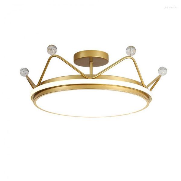 Lampes suspendues chaleureusement garçons filles chambre Led plafonniers lampara déco mariage couronne lumière Luminaire chambre étude bande