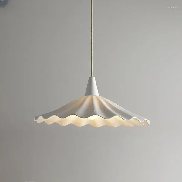 Lampes suspendues en céramique blanche LED luminaires de style nordique lampe suspendue pour salle à manger salon chambre éclairage décor à la maison lustres