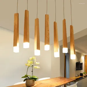 Pendente lampes en bois de plafond lampe de lampe de lampe en bois suspendu en bois moderne boutique de loft de foyer