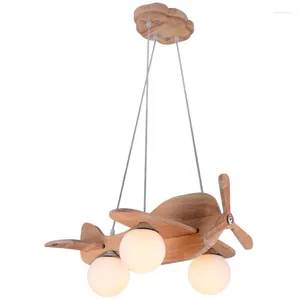 Lampade a sospensione Tavolo da pranzo in legno Aereo sospeso per soffitto Lampadario a lenza 2023 Tendenza Loft Le luci della stanza dei bambini
