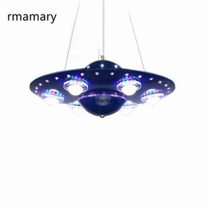 Suspension lumière télécommande UFO chambre d'enfant garçon chambre LED soucoupe volante lumières créatif dessin animé vaisseau spatial pendentif lam205I