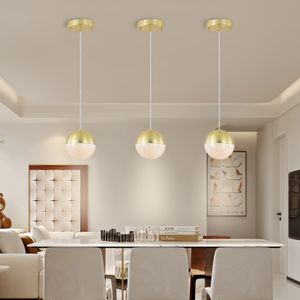 Hanglamp met dimbare LED acryl plus kristallen kroonluchter (set van 3)