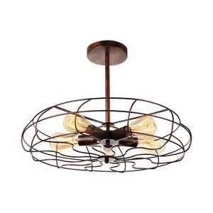 Lampes suspendues rétro Loft suspension lampe Style industriel lumière métal Cage pendentifs luminaire pour salon cuisine lampes