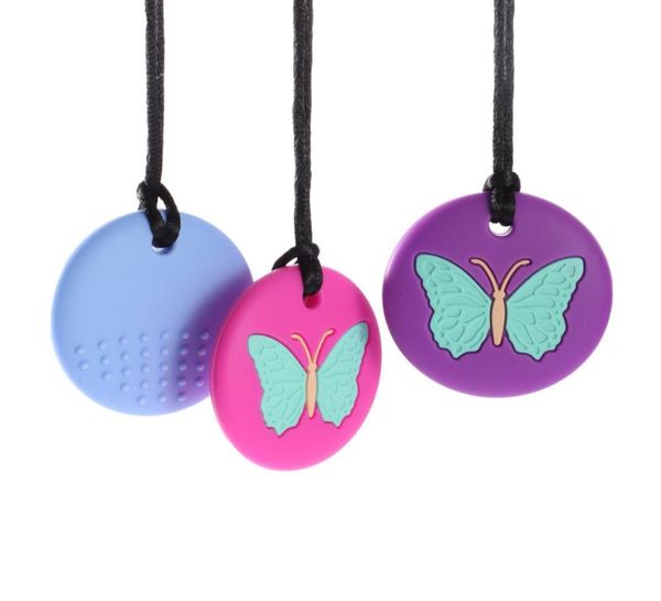 Collier pendentif bébé dentition soins infirmiers morsure à mâcher doux Silicone jouets de dentition maman soins infirmiers collier enfants Chewelry autisme spécial Ne2223429