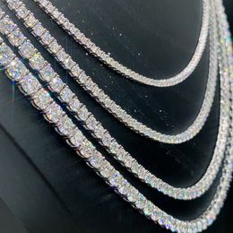 collier pendentif concepteur de tennis de tennis bracelet passe diamant testeur glacé clignotant des bijoux hip hop diamant diamant 925