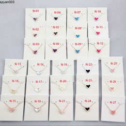 Collier pendentif coeur plaqué or 18 carats bijoux à paillettes lettre cadeau avec parfait