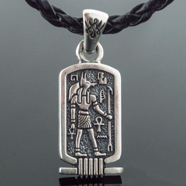 Collier pendentif Vintage de la mythologie égyptienne antique, Anubis hiéroglyphe Punk pour hommes, en acier inoxydable 316L, bijoux cadeau de fête