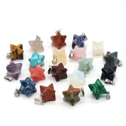 Pendentif Colliers 1/3/5pc Merkaba Star Naturel Chakra Pierre Cristal Reiki Guérison Énergie Quartz Pour DIY Bijoux De Mode Pendule En Gros