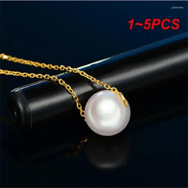 Pendentif Colliers 1-5pcs Accessoire Polyvalent Collier Simple Pour Diverses Tenues Collier De Verrouillage Chaîne Chic À La Mode Perle Élégant