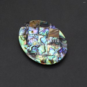 Pendentif Colliers 1 PCS Naturel Shell Ovale Ormeau Charme Bijoux Accessoires DIY Faire Collier 30x40mm