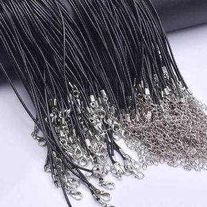 Hangende kettingen 10/20/30 stuks zwarte wax touw ketting