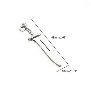 Hangende kettingen 10 pc's charmes zwaard dolk hangers voor ketting armband sieraden maken diy ambachtelijke bevindingen c1fe