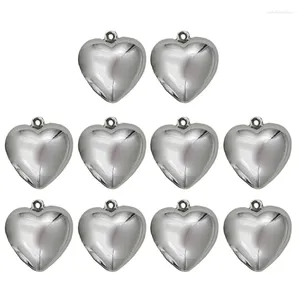 Collares colgantes 10 PCS Moda Corazón Charm Cuelga Cuentas de plástico DIY Llavero Collar Día de San Valentín Accesorios de joyería