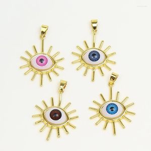 Hangende kettingen 10 pc's Meng kleur Turkse ogen sieraden accessoires Pendatn voor het maken van 90113