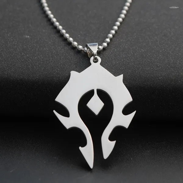 Pendentif Colliers 10 Acier inoxydable World Tribal Game Anime Logo Charm Collier Signe Symbole Joueur Cadeau Bijoux