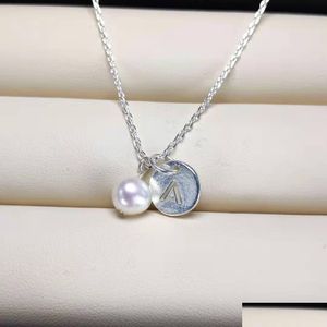 Colliers pendants 100% perle collier 26 lettres bricolage 6-7 mm Potato pour femmes bijoux styles de cadeaux de mariage livraison dhgarden dhqju