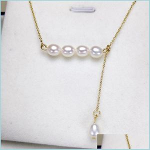 Colliers pendants 100% perle collier pour femmes poutre 14k rempli 6 styles Bijoux de mode faits à la main