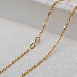 Hanger Kettingen 100 echt 18k gouden sieraden Au750 ketting voor vrouwen trui kettingen geel 40 60cm stevige ketting ongeveer 1 2m 230808