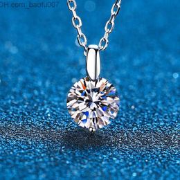 Pendant Necklaces 100% collier Sile 925 en argent Sterling 3CT taille ronde diamant carte pendentif collier hommes promesse cadeau bijoux Z230707