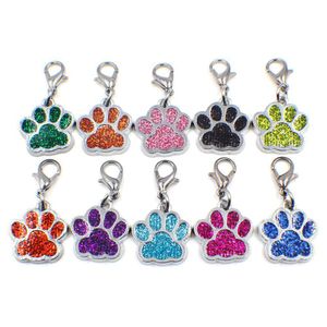 Hangende kettingen 100 stks gemengde kleur hc3581 bling email katten hondenbear fit roterende kreeft clasp sleutelhang sleutelhangers tas sieraden makin dh0ph