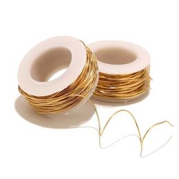 Colliers pendants 10 mètres / roll Gold Fil en acier inoxydable 1 mm Corde de corde Firique de pêche à la corde pour les colliers bricolages Bracelets Bijoux Faire 240419