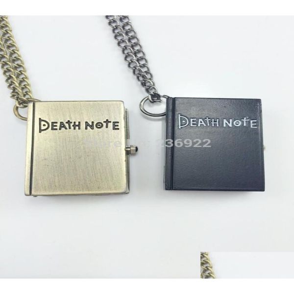 Colliers pendants 10pc Fashion Movie Charm Death Note Pocket Watch Collier pour hommes et femmes Supply Factory 2007218 Drop del Dhind