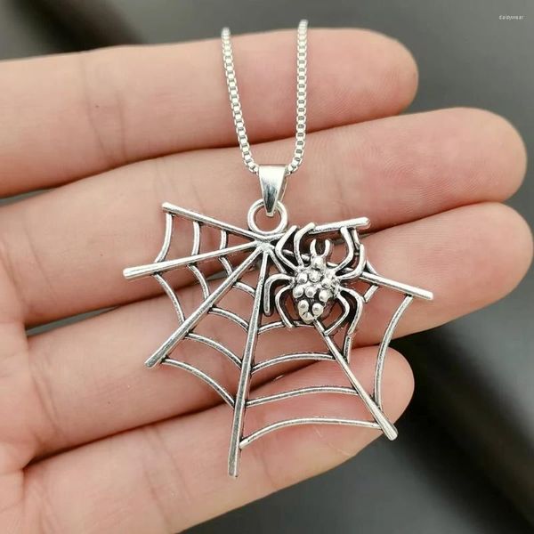 Pendentif Colliers 10pcs Charms Spider Halloween Collier pour hommes Femmes Bijoux Cadeau T-04