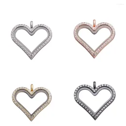 Pendentif Colliers 10pcs / lot Clear Heart Verre Cendres Urne Médaillon Crémation Couple Amour Vivant Image Relicario Colgantes Bijoux