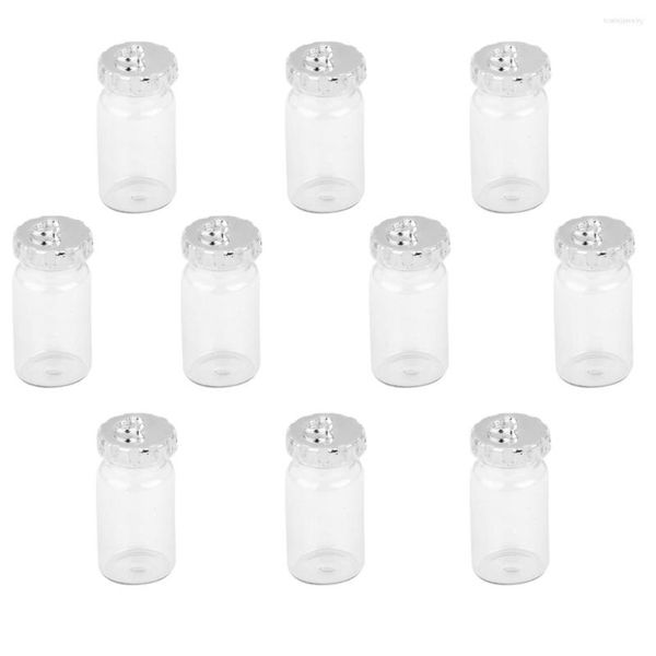 Pendentif Colliers 10 Pcs Mini Bouteilles En Verre Avec Bouchons Minuscules Pots De Message Souhaitant Charmes Pour Collier À Faire Soi-Même