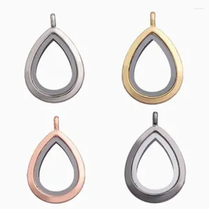 Hanger Kettingen 10PCS Teardrop Glass Living Drijvende Medaillon Bedels Sieraden Maken Medaillon Voor Po Relicario Vintage Ketting Ambacht