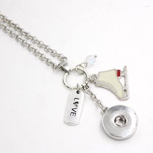 Hangende kettingen 10 stks groothandel 18 mm snap sieraden skate ketting geschenken skater cadeau bijoux