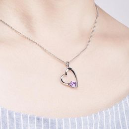 Colliers pendentifs 11.11 vente collier coeur pour femmes Design couleur or blanc plaqué avec véritable bijoux en cristal d'autriche