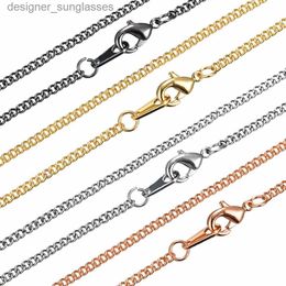 Pendentifs de collier 12 pièces, vente en gros de bijoux, chaîne à maillons de 2mm, collier pour pendentif avec homard 40cm/45cm/50cm/55cm/ 60cmL231218