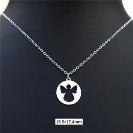 Pendentif Colliers 12 Pièces Belle Fée Clavicule Collier En Acier Inoxydable Ange Ras Du Cou Lady Filles Bijoux En Gros