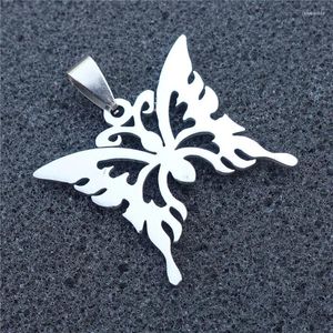 Hanger Kettingen 12 Stuks Vlinder Rvs Insect Charme Voor Vrouwen Mannen Diy Party Ornament Sieraden Component Groothandel